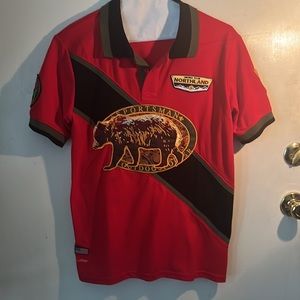 Krisp NYC Collar Shirt, Red Multi Color